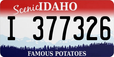 ID license plate I377326