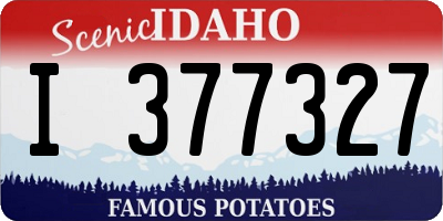 ID license plate I377327