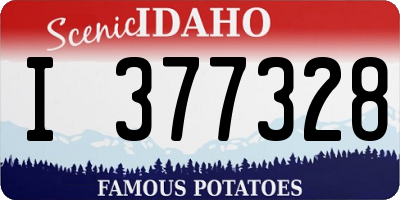 ID license plate I377328
