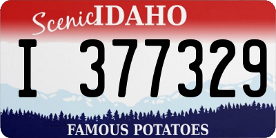 ID license plate I377329