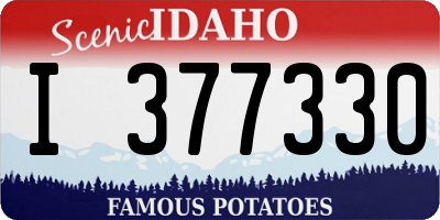 ID license plate I377330
