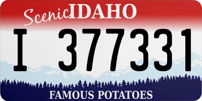 ID license plate I377331