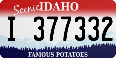 ID license plate I377332