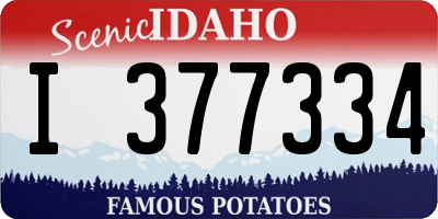 ID license plate I377334