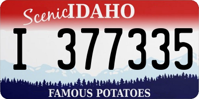 ID license plate I377335
