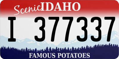 ID license plate I377337