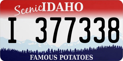 ID license plate I377338