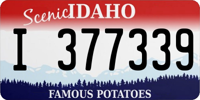 ID license plate I377339
