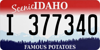 ID license plate I377340
