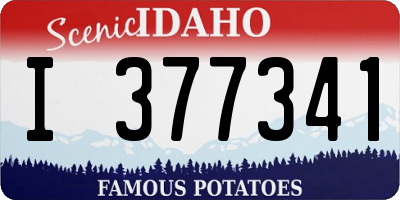 ID license plate I377341