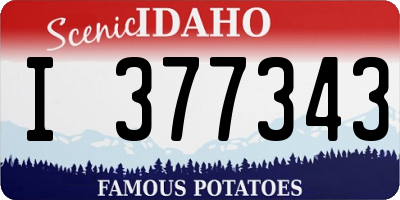 ID license plate I377343
