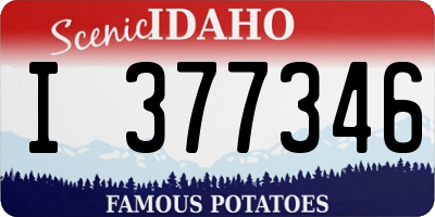 ID license plate I377346