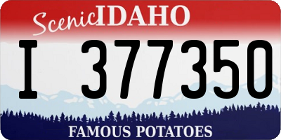 ID license plate I377350