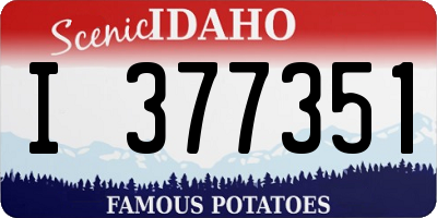 ID license plate I377351