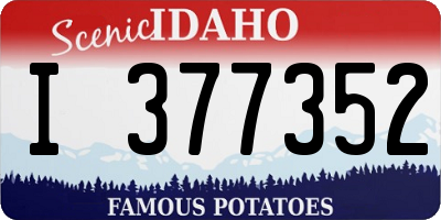 ID license plate I377352