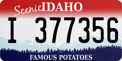 ID license plate I377356