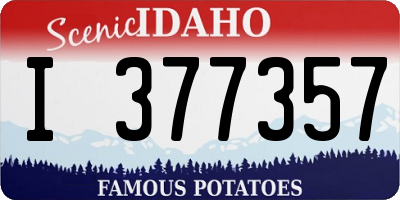 ID license plate I377357