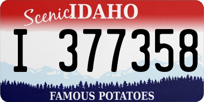 ID license plate I377358