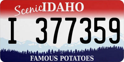 ID license plate I377359