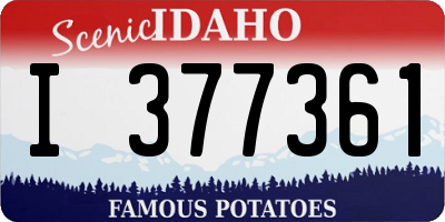 ID license plate I377361
