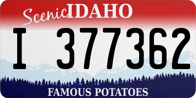 ID license plate I377362