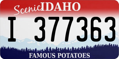 ID license plate I377363