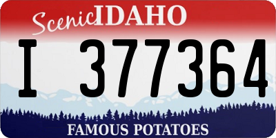 ID license plate I377364