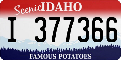 ID license plate I377366