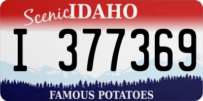 ID license plate I377369