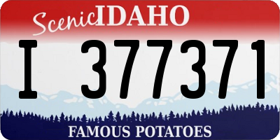 ID license plate I377371
