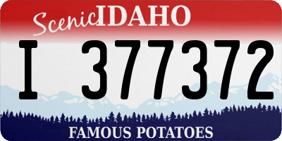 ID license plate I377372