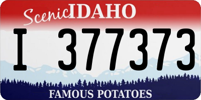 ID license plate I377373
