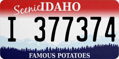 ID license plate I377374