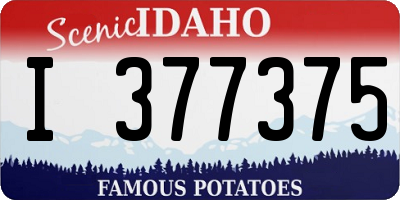 ID license plate I377375