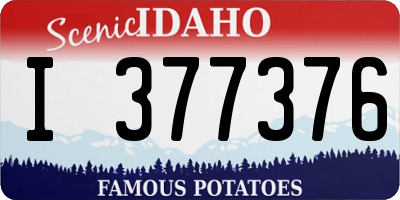 ID license plate I377376