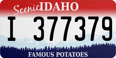 ID license plate I377379