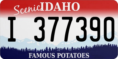 ID license plate I377390
