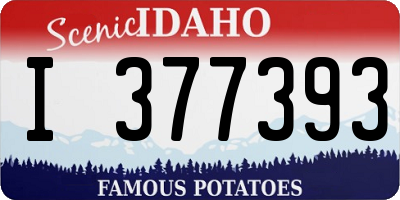 ID license plate I377393