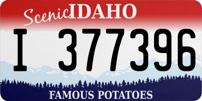 ID license plate I377396