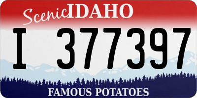 ID license plate I377397