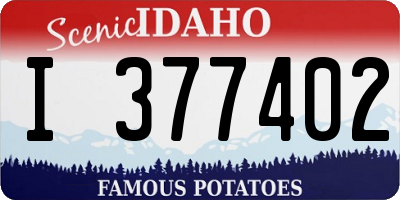 ID license plate I377402