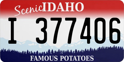 ID license plate I377406