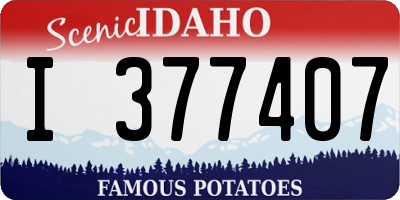 ID license plate I377407