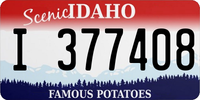 ID license plate I377408