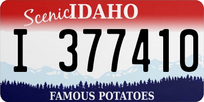 ID license plate I377410
