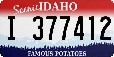 ID license plate I377412