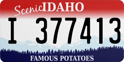 ID license plate I377413