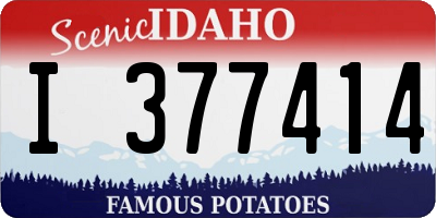 ID license plate I377414
