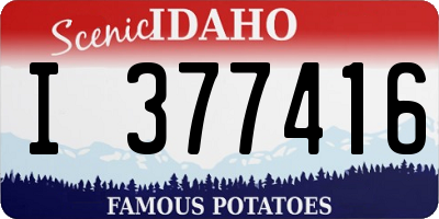 ID license plate I377416