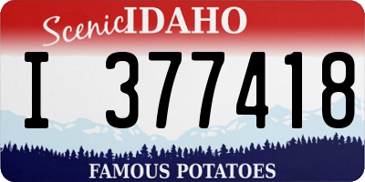 ID license plate I377418